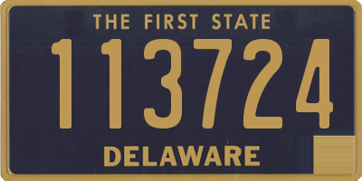 DE license plate 113724