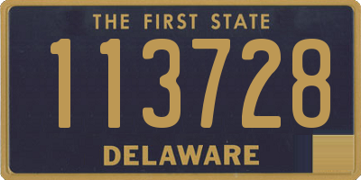 DE license plate 113728