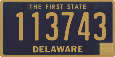 DE license plate 113743