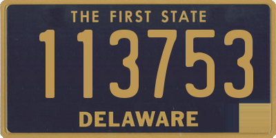 DE license plate 113753