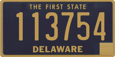 DE license plate 113754