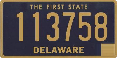 DE license plate 113758