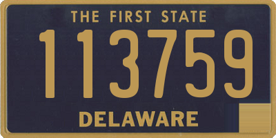 DE license plate 113759