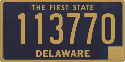 DE license plate 113770