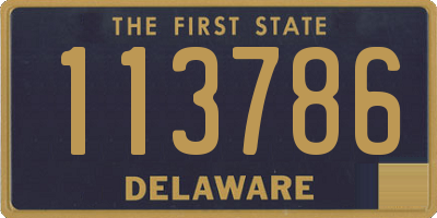 DE license plate 113786