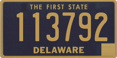 DE license plate 113792