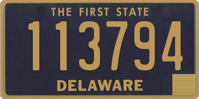 DE license plate 113794