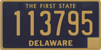 DE license plate 113795