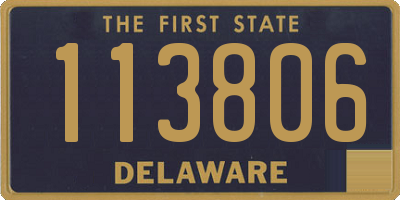 DE license plate 113806