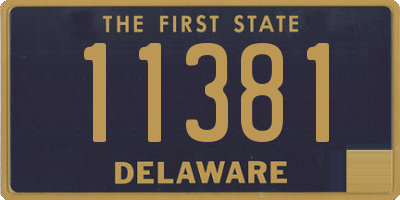 DE license plate 11381