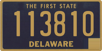 DE license plate 113810