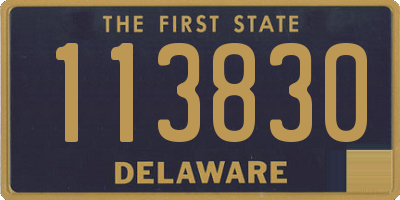 DE license plate 113830