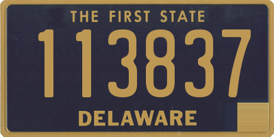 DE license plate 113837