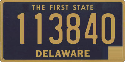 DE license plate 113840