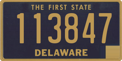 DE license plate 113847