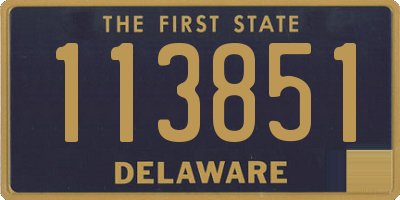 DE license plate 113851