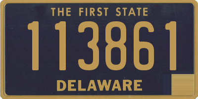 DE license plate 113861