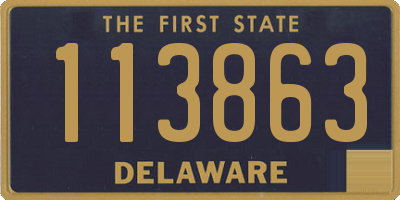 DE license plate 113863