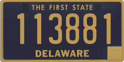 DE license plate 113881