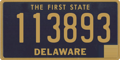 DE license plate 113893