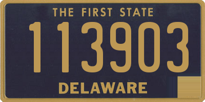 DE license plate 113903