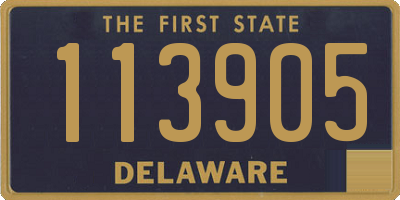 DE license plate 113905