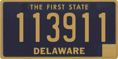 DE license plate 113911