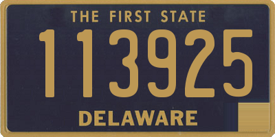 DE license plate 113925