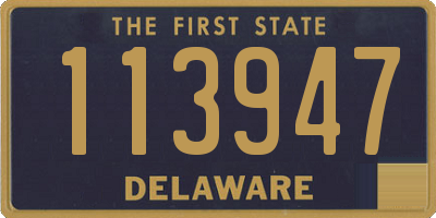 DE license plate 113947