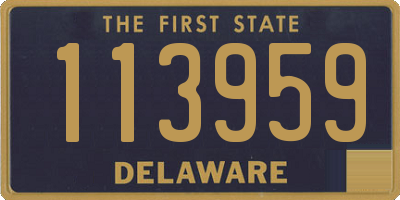 DE license plate 113959