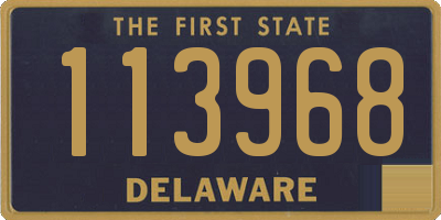 DE license plate 113968