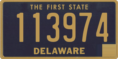 DE license plate 113974