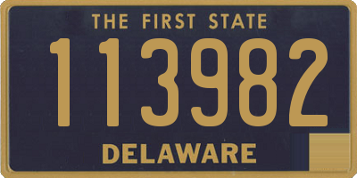 DE license plate 113982