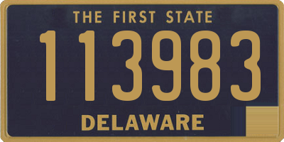 DE license plate 113983