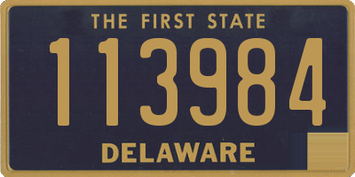 DE license plate 113984