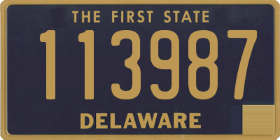 DE license plate 113987