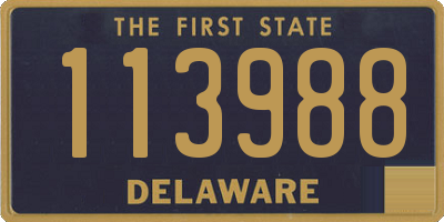 DE license plate 113988