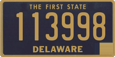 DE license plate 113998