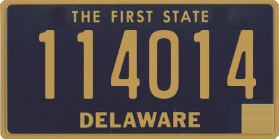 DE license plate 114014