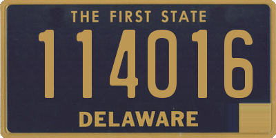 DE license plate 114016