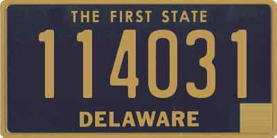 DE license plate 114031