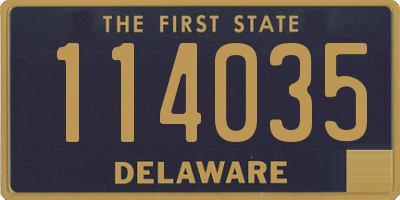 DE license plate 114035