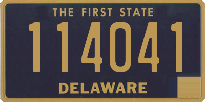 DE license plate 114041