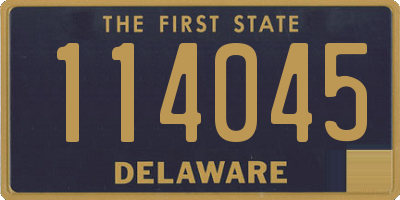 DE license plate 114045