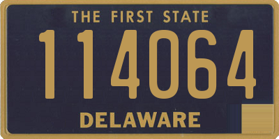 DE license plate 114064