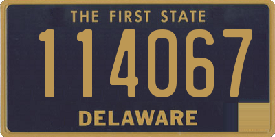 DE license plate 114067