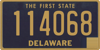 DE license plate 114068