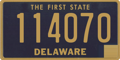 DE license plate 114070