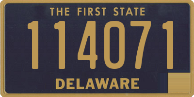 DE license plate 114071