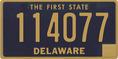 DE license plate 114077